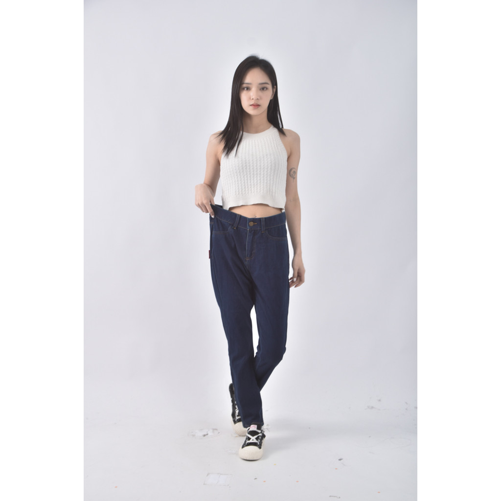 (L) bonnie de connie休閒藍色長褲二手衣, , large
