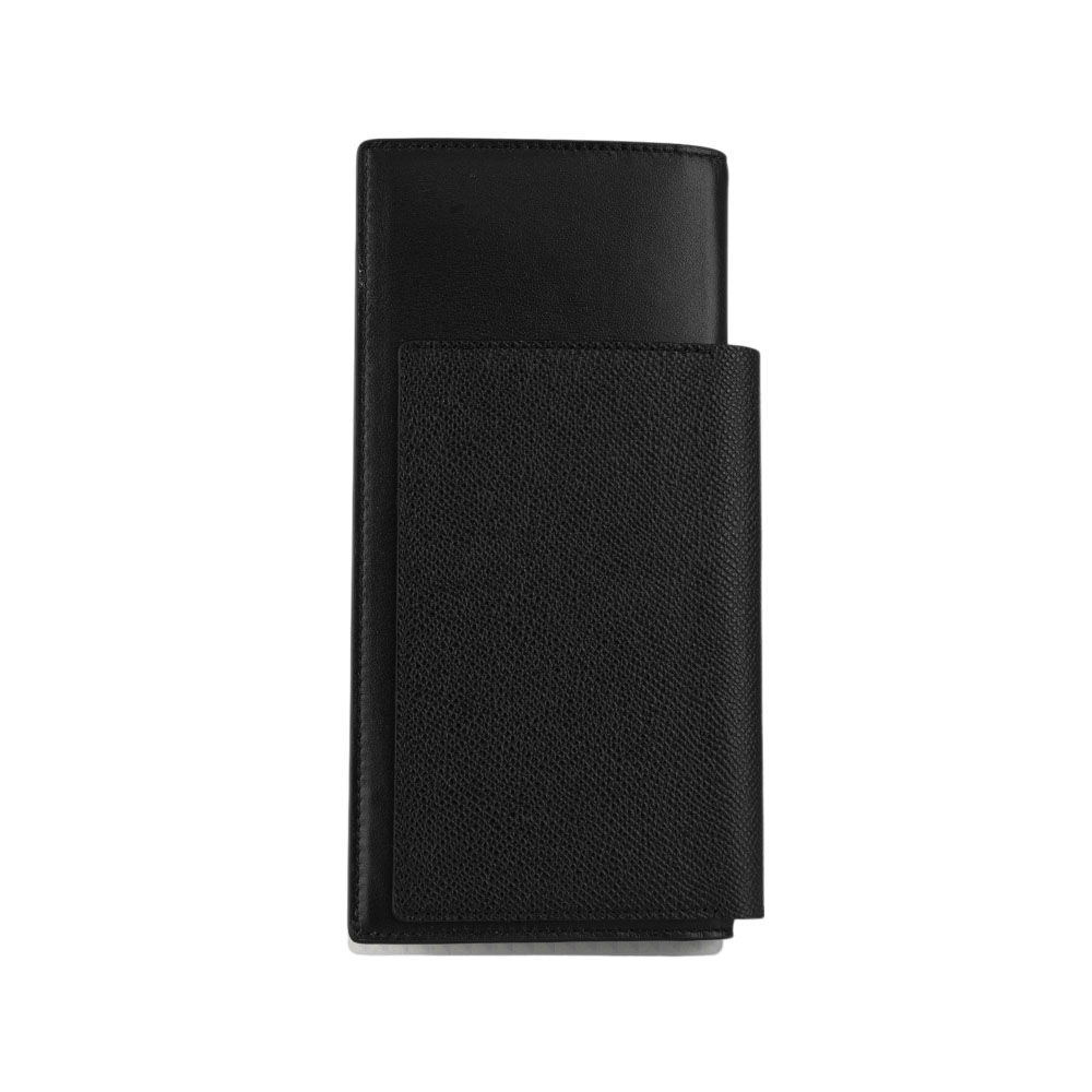 BALENCIAGA 護照及機票造型牛皮對開二折長夾/黑色, , large