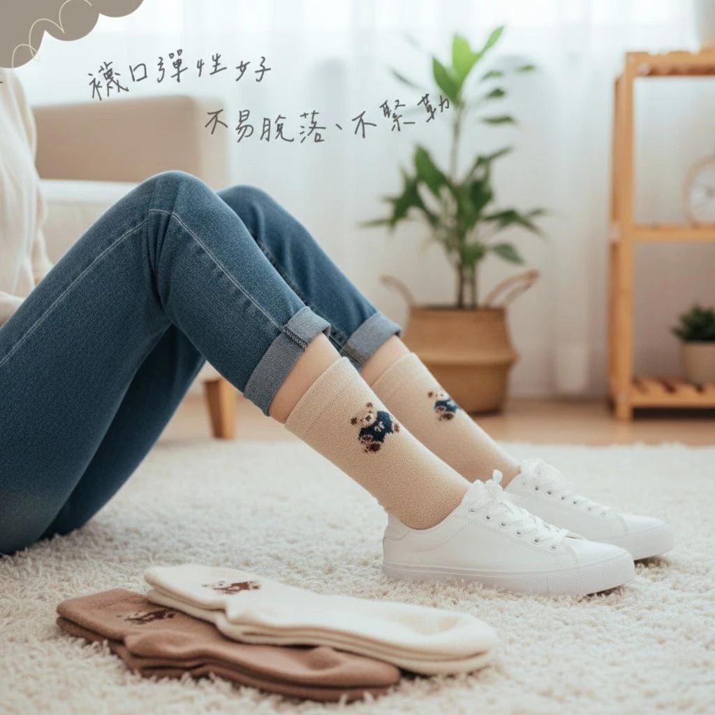 [Kaimi Cotton] Winter Limited Warm Sherpa Fleece Socks &ndash; little bears Style &ndash; Women&rsquo;s Cozy Winter Thermal Socks, , large