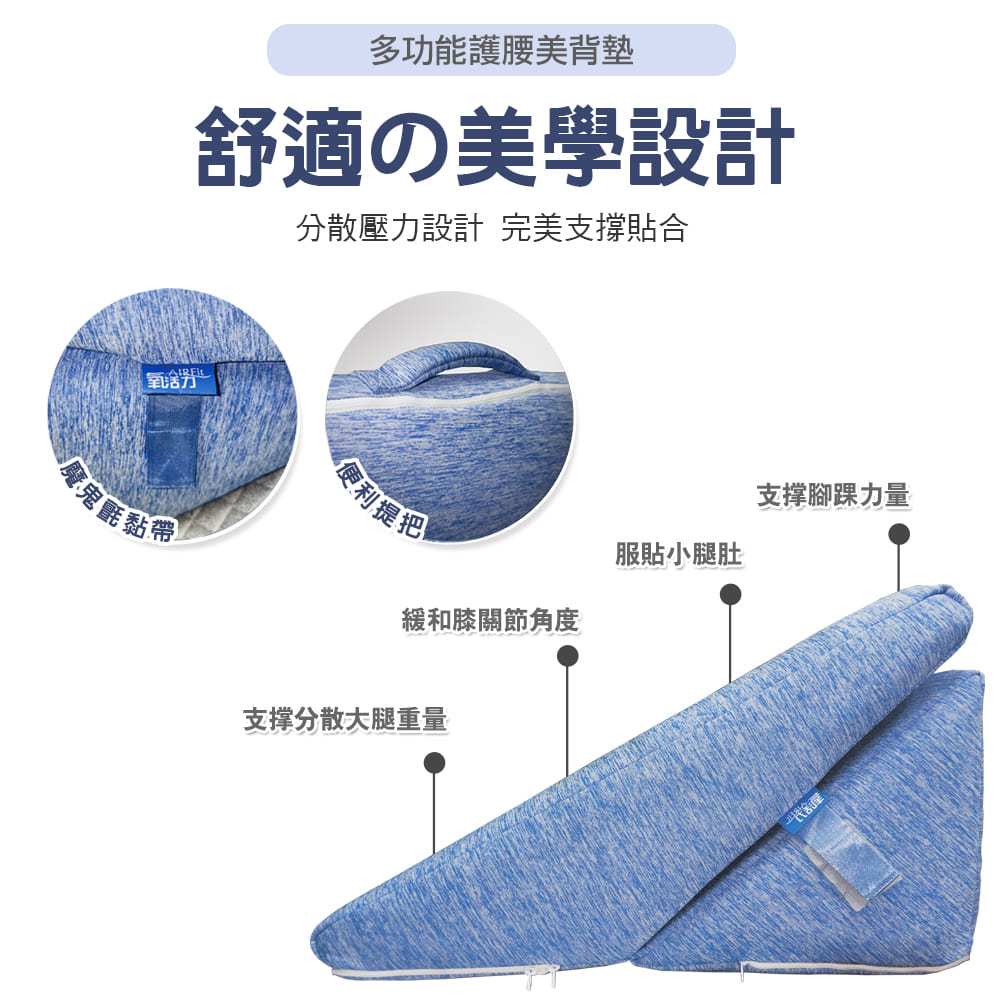 5in1涼感人體工學美姿靠墊-石墨烯藍, , large