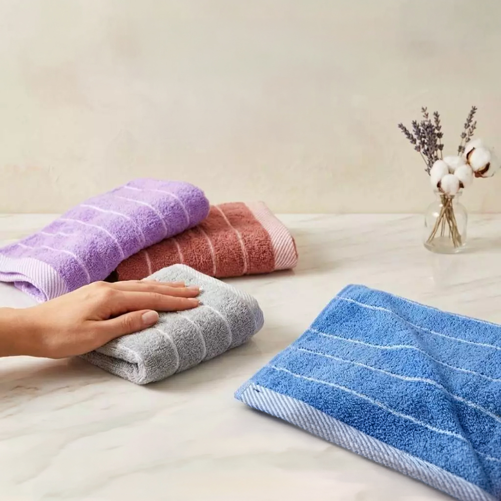 [Kaimei Cotton] 10 randomly selected MIT made in Taiwan 16 taels pure cotton silky white line children's scarf, , large