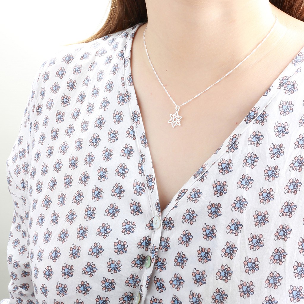 【Angel & Me】Christmas Snowflake Snow s925 sterling silver necklace birthday gift, , large