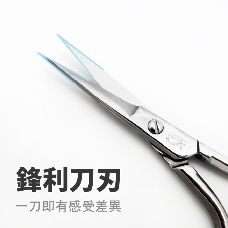 Premium Manicure Scissors Multi-purpose Stainless Steel Cuticle Pedicure Beauty Grooming Kit for Nail, Eyebrow, Eyelash, Dry Skin Curved Blade 3.5 inch, SUNDEN SD2244, , large