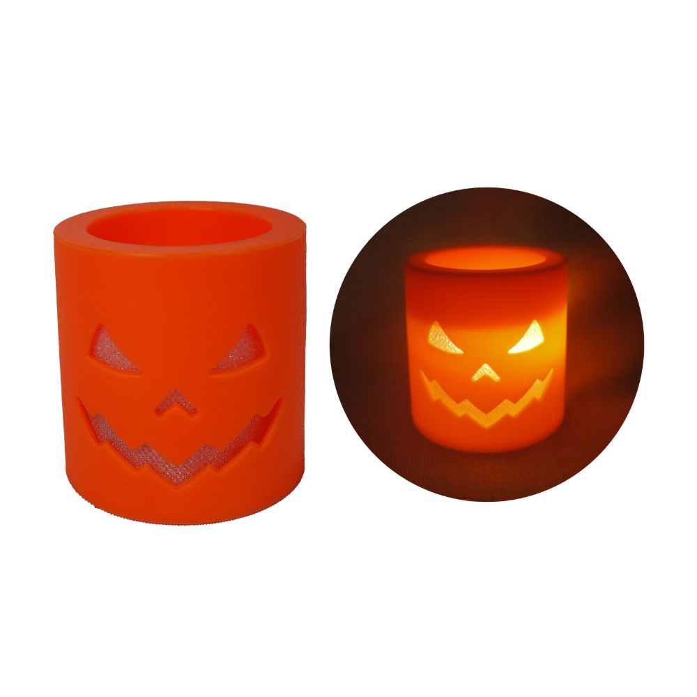 Pumpkin Spider Candle, , large