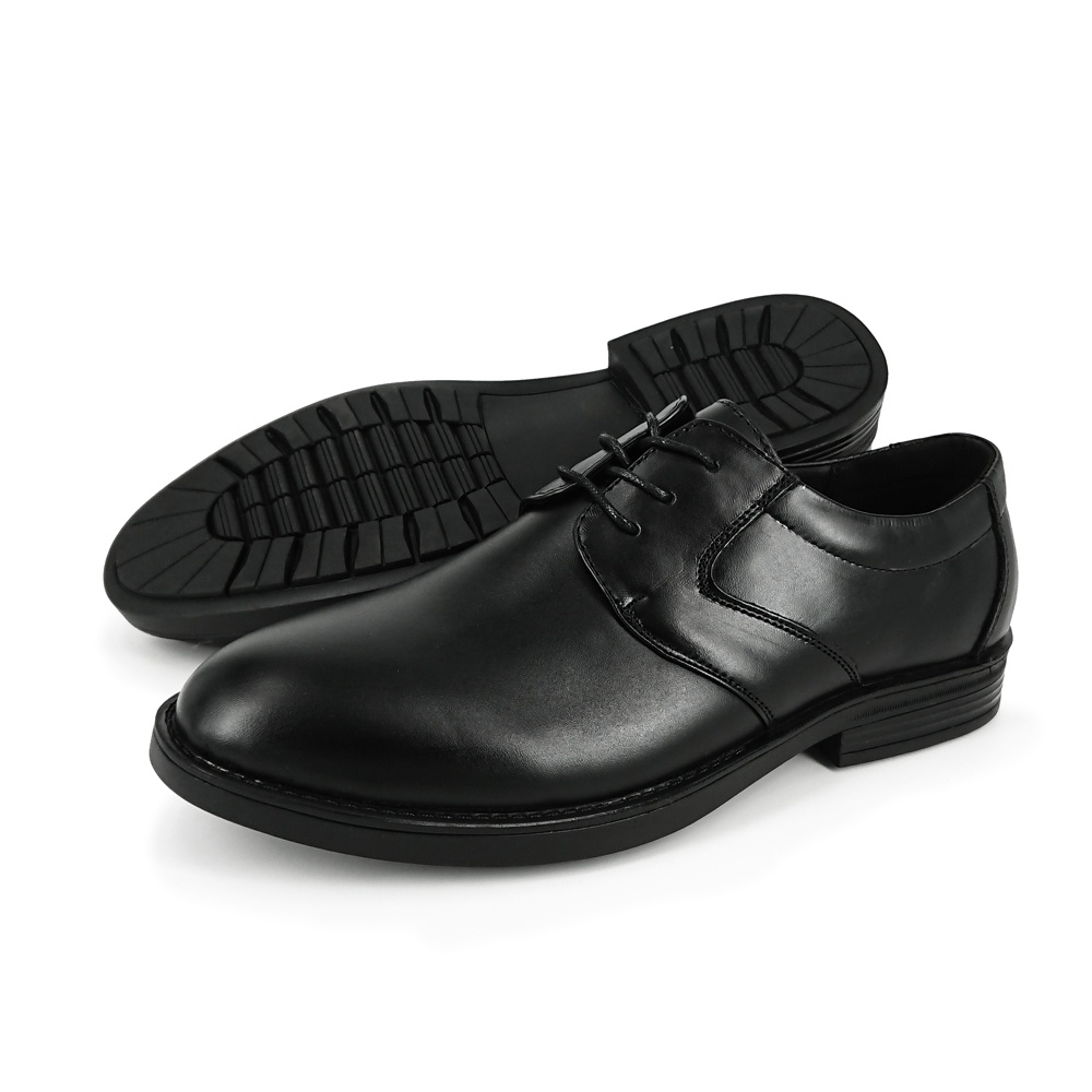 男真皮皮鞋 商務皮鞋 英倫皮鞋 休閒皮鞋 正式皮鞋 學生皮鞋 透氣 不悶熱 柔軟 舒適 減壓 止滑 耐走 耐久站 925黑, , large