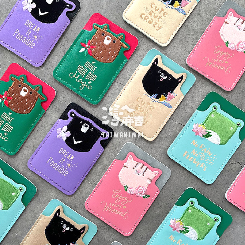 Phone back adhesive card holder(Gogo Bear), , large