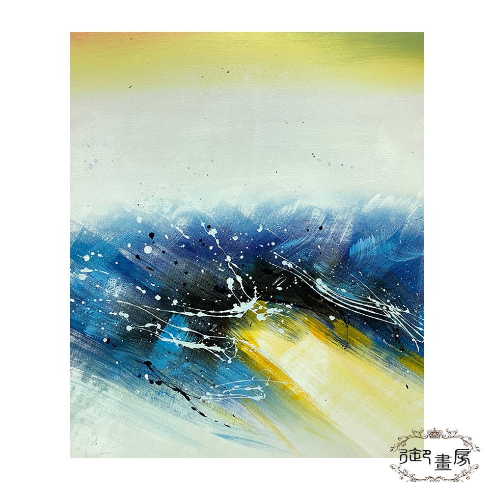 【御畫房】 手繪無框油畫 碧波蕩漾 50x60cm, , large