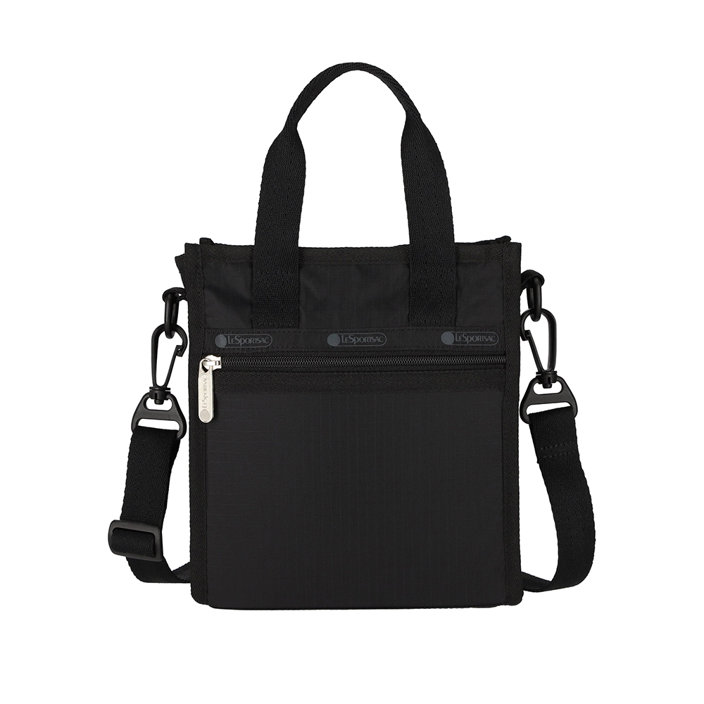 Lesportsac 迷你方型托特包 通勤隨身包 肩背手提袋 手機包 送禮 禮物 女包 男包 情人節禮物(永恆黑)L252-3714PB-R086, , large