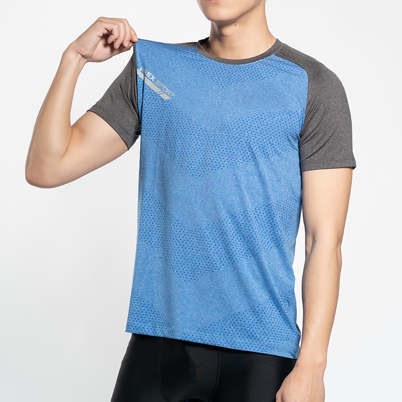 【AREXSPORT】AS-7414 冰絲 涼感衣 加大碼 男運動上衣 涼感衣 男上衣 短袖上衣 男大碼 吸排衣 圓領衣, , large