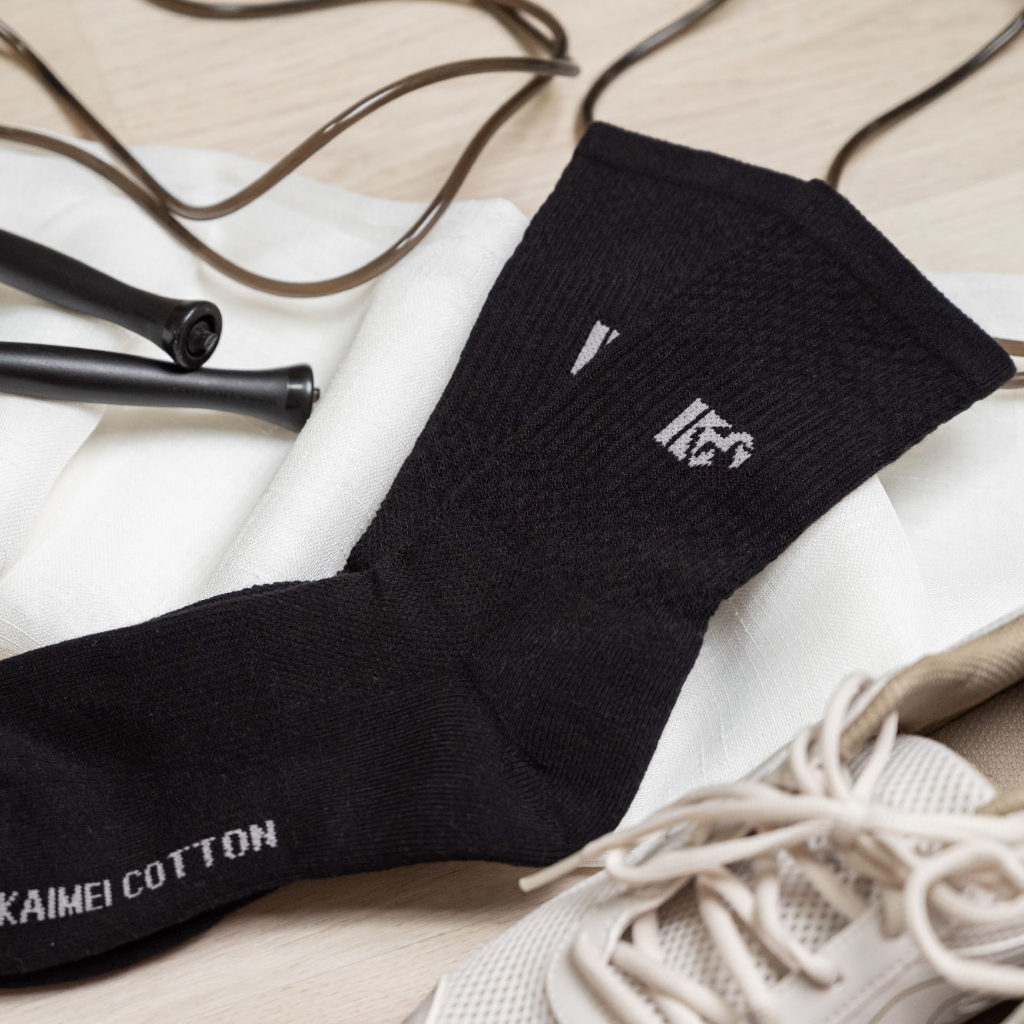 [Kaimei Cotton] 2 pairs set, white, MIT made in Taiwan, Kaimei exclusive, top all-round sports socks, moisture wicking, double thickened, , large