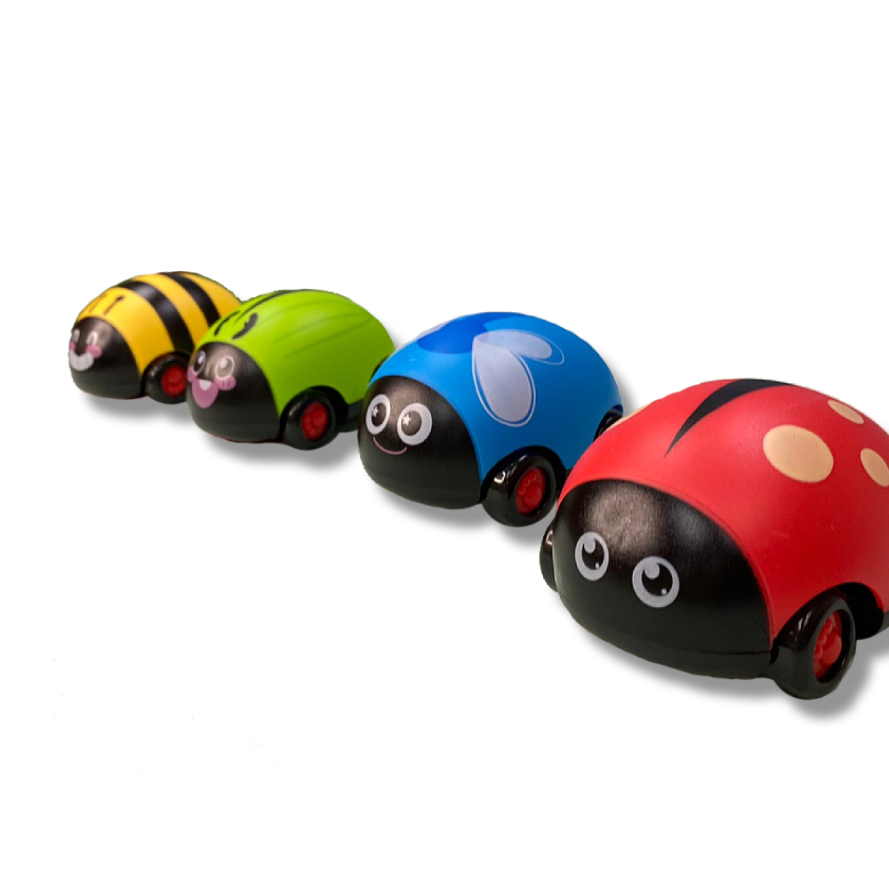 Pull Bcak Car Toy Cow, , large