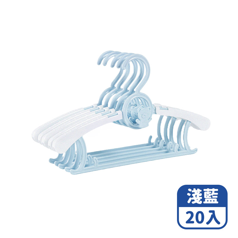 Mimi Shopping Stainless steel clothes hangers, 淺藍｜20入組, large
