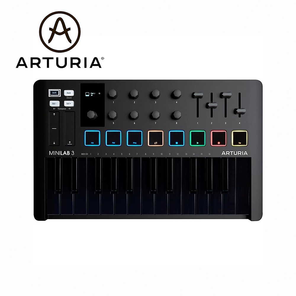 Arturia MiniLab 3 25鍵 MIDI鍵盤 全黑 限量款【敦煌樂器】, , large