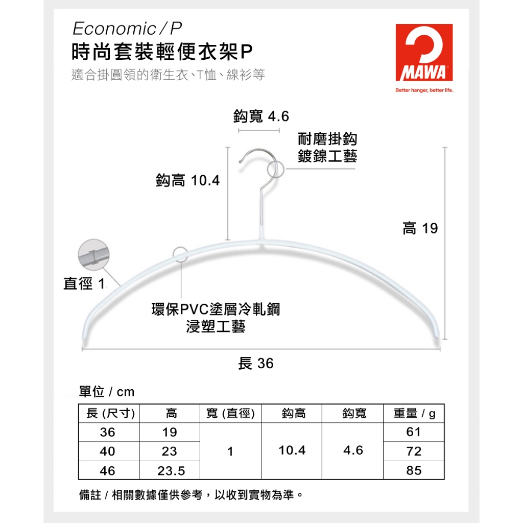 【德國MAWA】德國原裝進口 無痕止滑衣架40cm(焦糖金/10入), , large