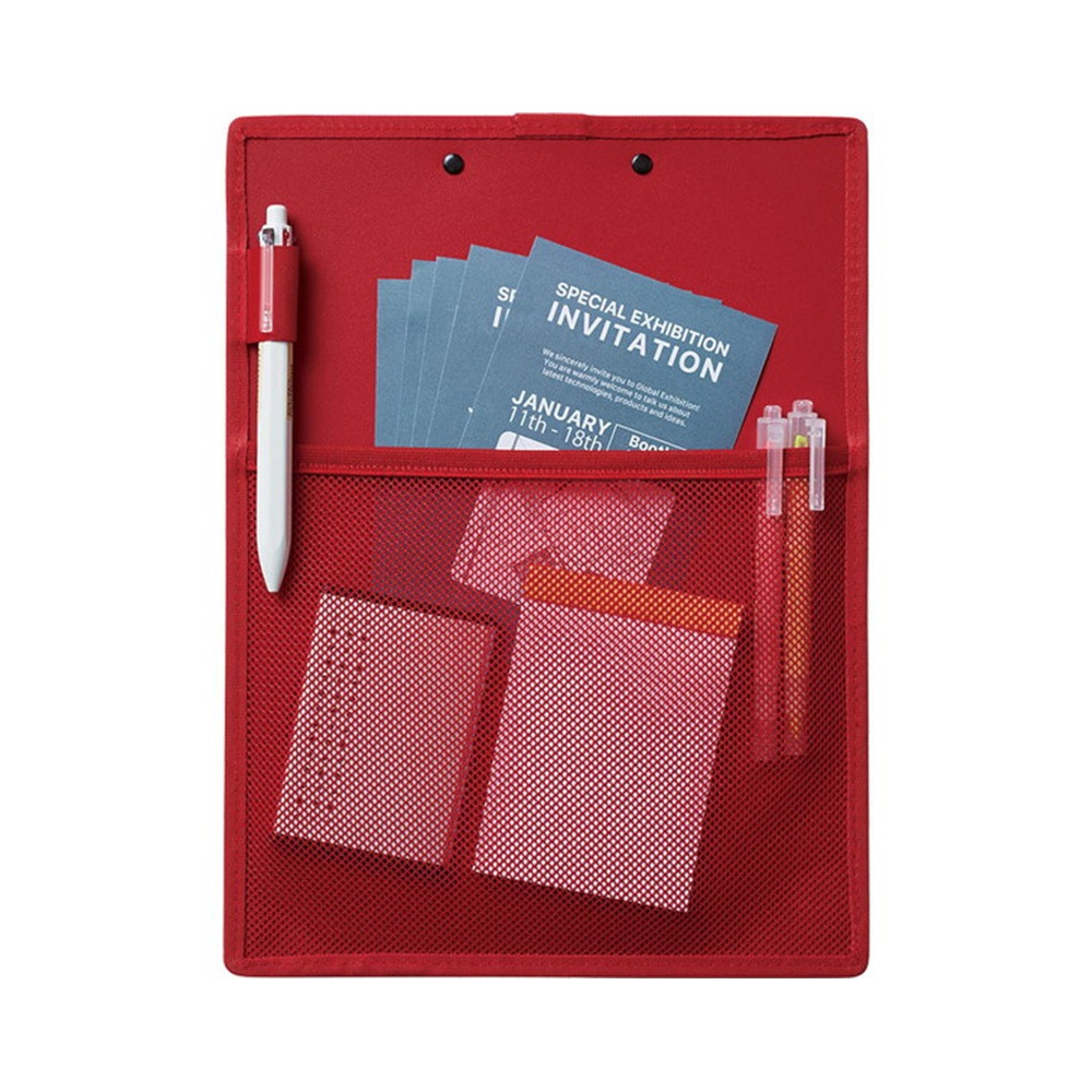 *需預訂【KING JIM】ALL IN CLIPBOARD 口袋收納板夾 黑色/藍色/紅色/白色 (5985-BK)藍, , large