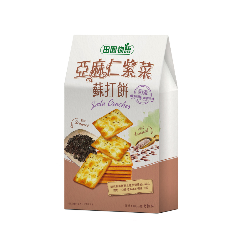 [Wanglii] Pastoral Saga Flaxseed Seaweed Soda Crackers, , large