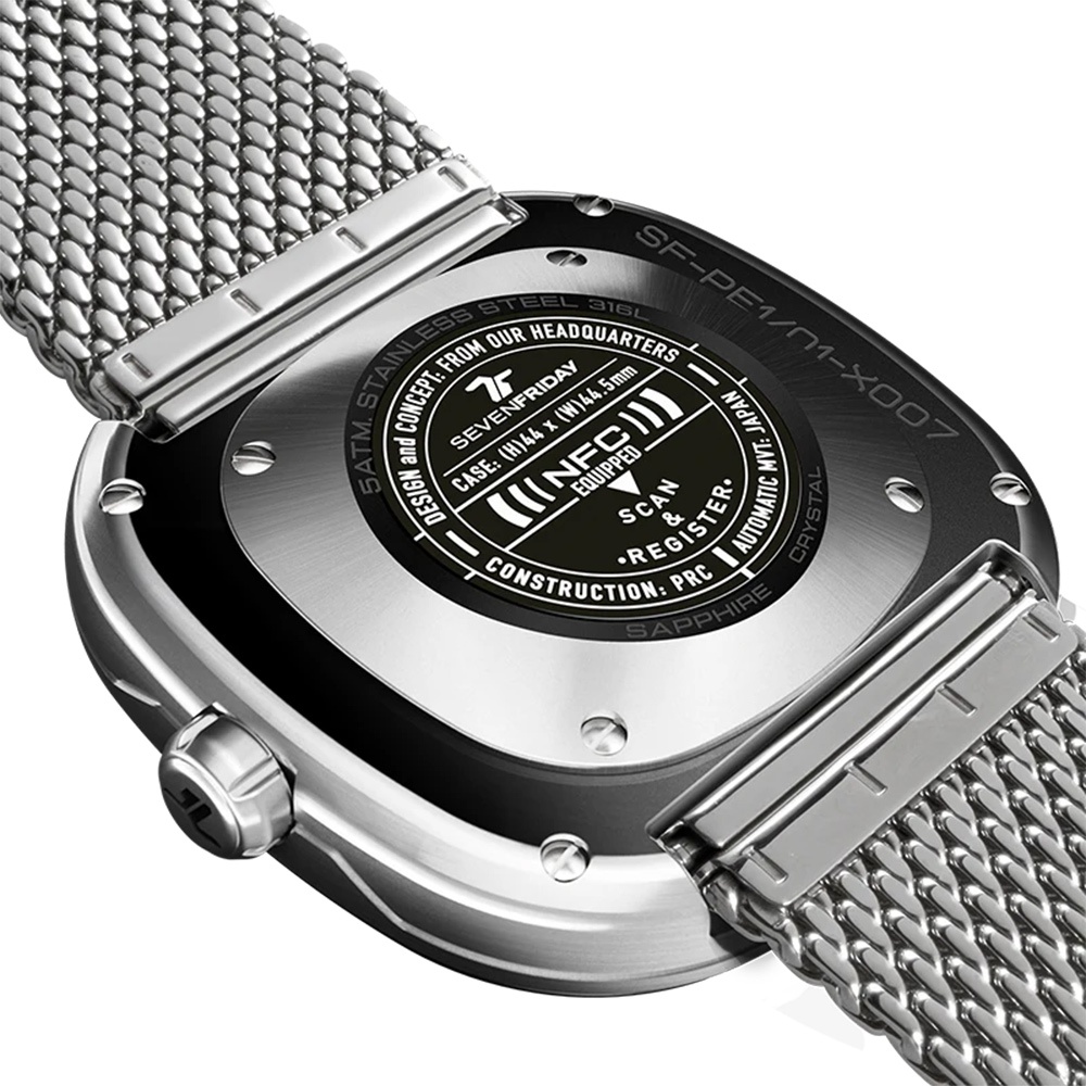 SEVENFRIDAY PE1/01M 極簡設計自動上鍊米蘭帶機械錶 送禮推薦-44.5X44mm, , large