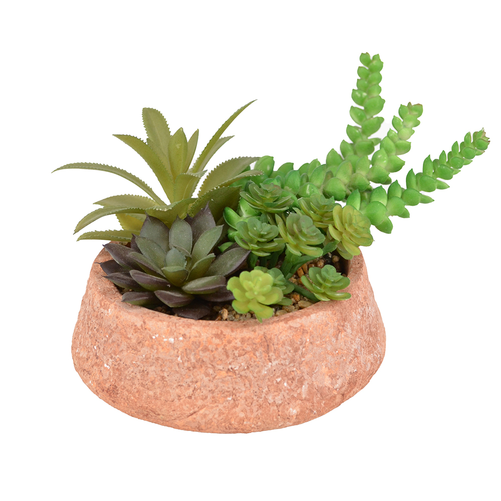 【YU Living】人造多肉植物陶瓷盆栽 仿真植物盆栽 4吋, , large
