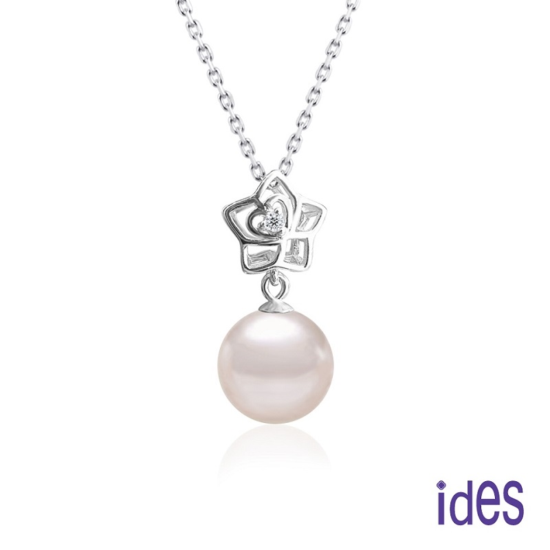 [ides愛蒂思]日本設計AKOYA經典系列天然珍珠項鍊7-8mm/心花開