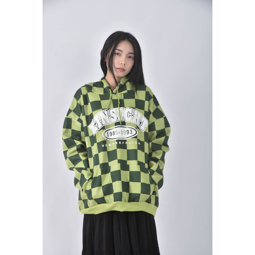 (F) 連帽綠色長袖上衣二手衣, , large