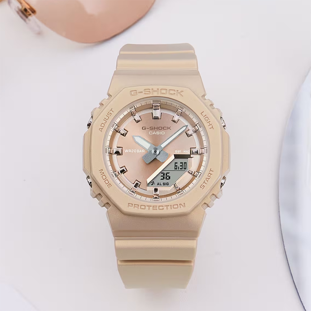 CASIO 卡西歐 G-SHOCK 珍珠光系列八角手錶 女錶 GMA-P2100ST-9A, , large