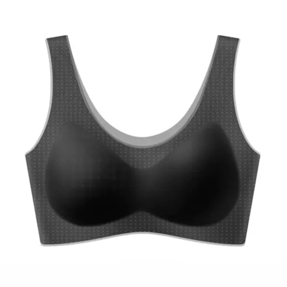 [凱得國際]KISSDIAMOND涼感抗菌桑蠶絲無痕內衣KDW-M8516 XL/黑色, , large