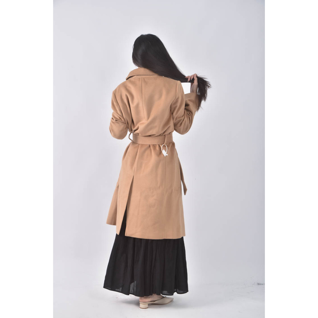 (L) handmade棉質純棉大衣棕色外套二手衣, , large