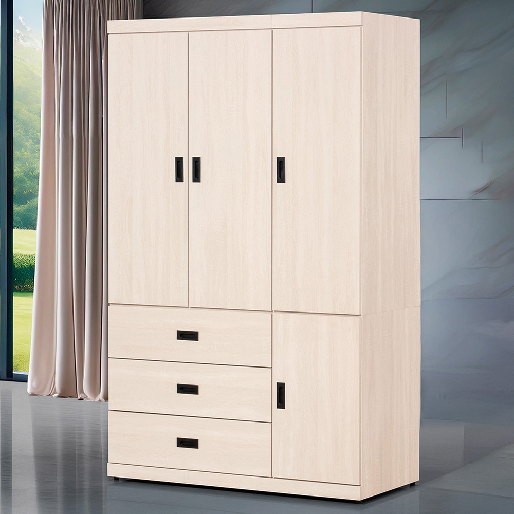 【Hampton 漢汀堡】葛森迪白梧桐4X7尺衣櫥, , large