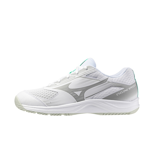 Mizuno Cyclone Speed 5 男 排球鞋 穩定 包覆 回彈 美津濃 白 灰 [V1GA258021], , large