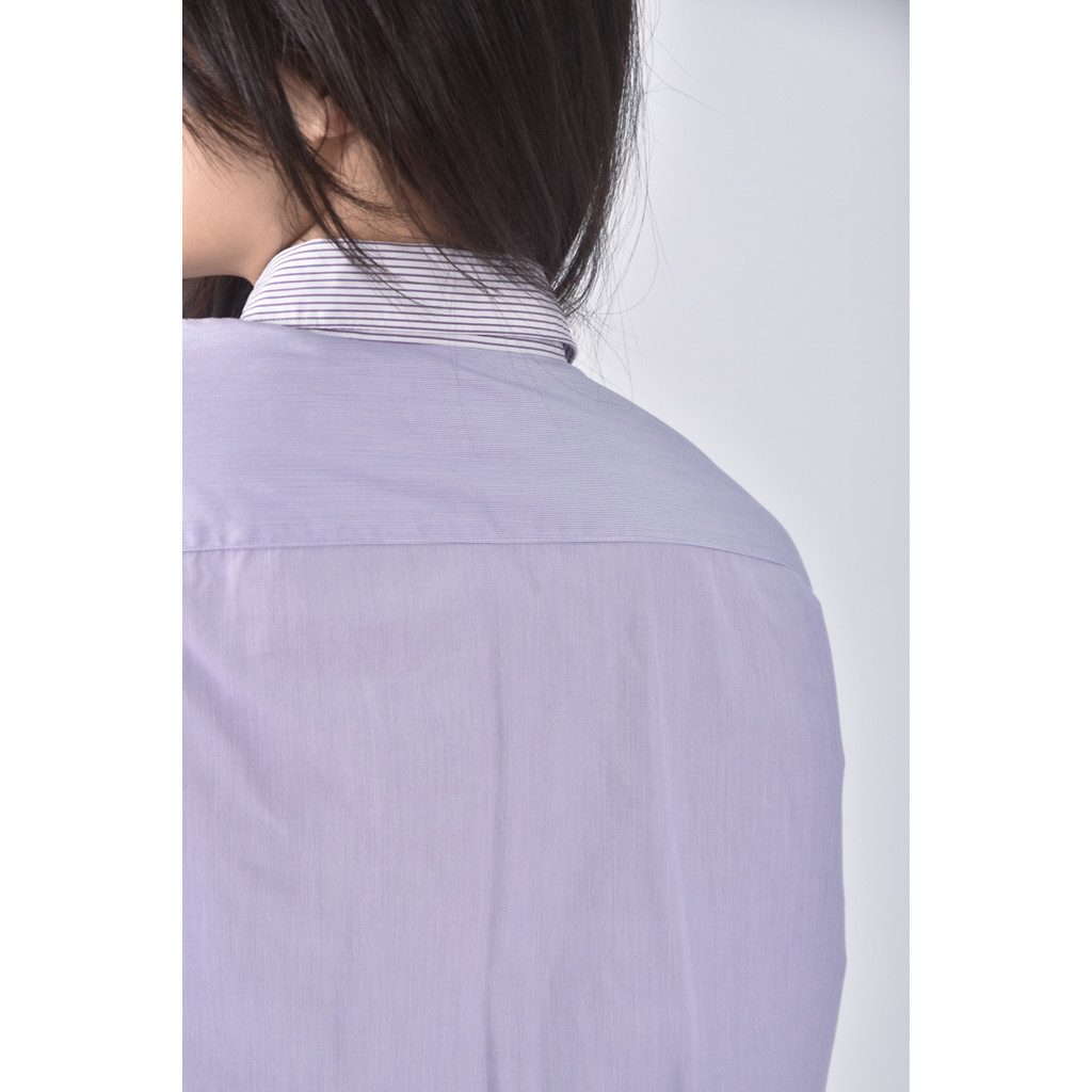 (S) uniqlo棉質純棉紫色襯衫上衣二手衣, , large