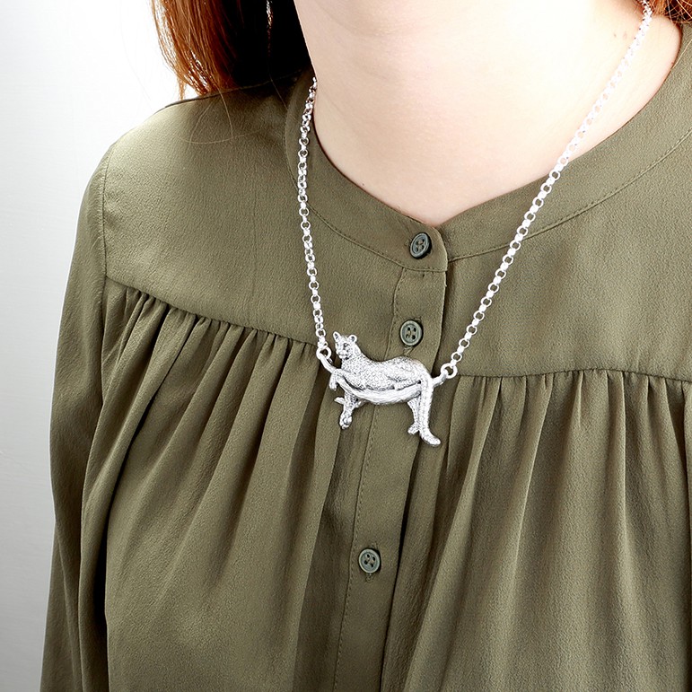 【Angel & Me】美洲豹 Jaguar s925 純銀 項鍊 生日 週年 畢業 情人節 聖誕節 禮物, , large