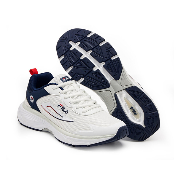 Fila Falcon 男 慢跑鞋 運動鞋 輕量 透氣 白 深藍 [1-J302Y-123], , large