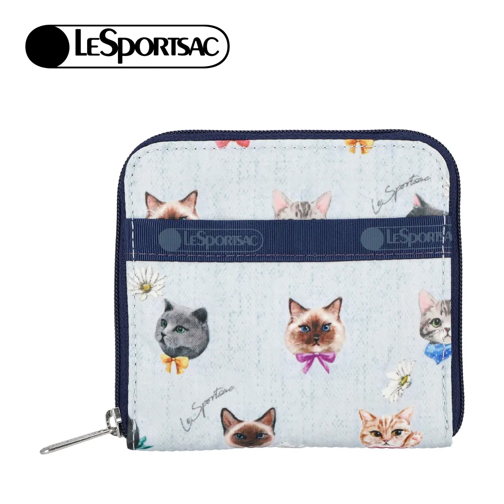 Lesportsac Compact Zip Wallet 極簡輕薄錢包 送禮-晴空貓語, , large
