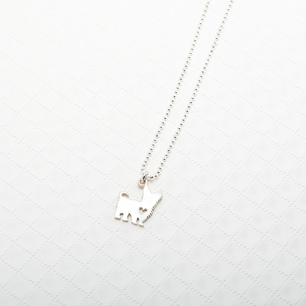 【Angel & Me】Yorkshire Dog s925 sterling silver necklace Birthday gift, , large