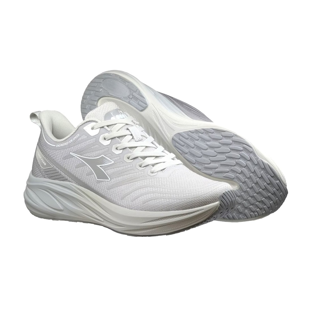 DIADORA迪亞多那 勁速輕量慢跑鞋 男運動鞋 男鞋 寬楦 輕量 透氣 緩衝 厚底 吸震 回彈 足弓支撐 止滑 黑 灰, , large