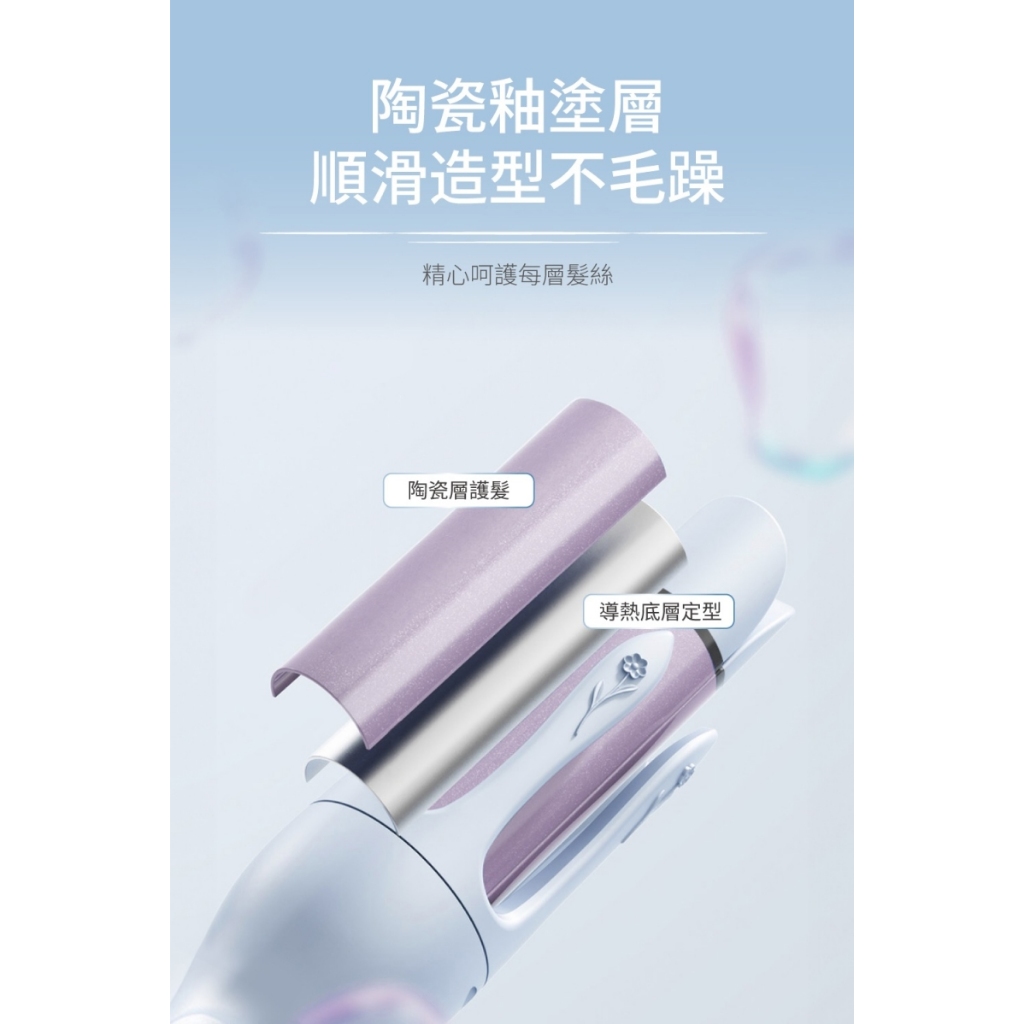 WHALL WS-201 負離子自動兩用捲髮棒 32mm 自動捲髮棒 直髮夾 捲髮器 電棒捲 公司貨, , large