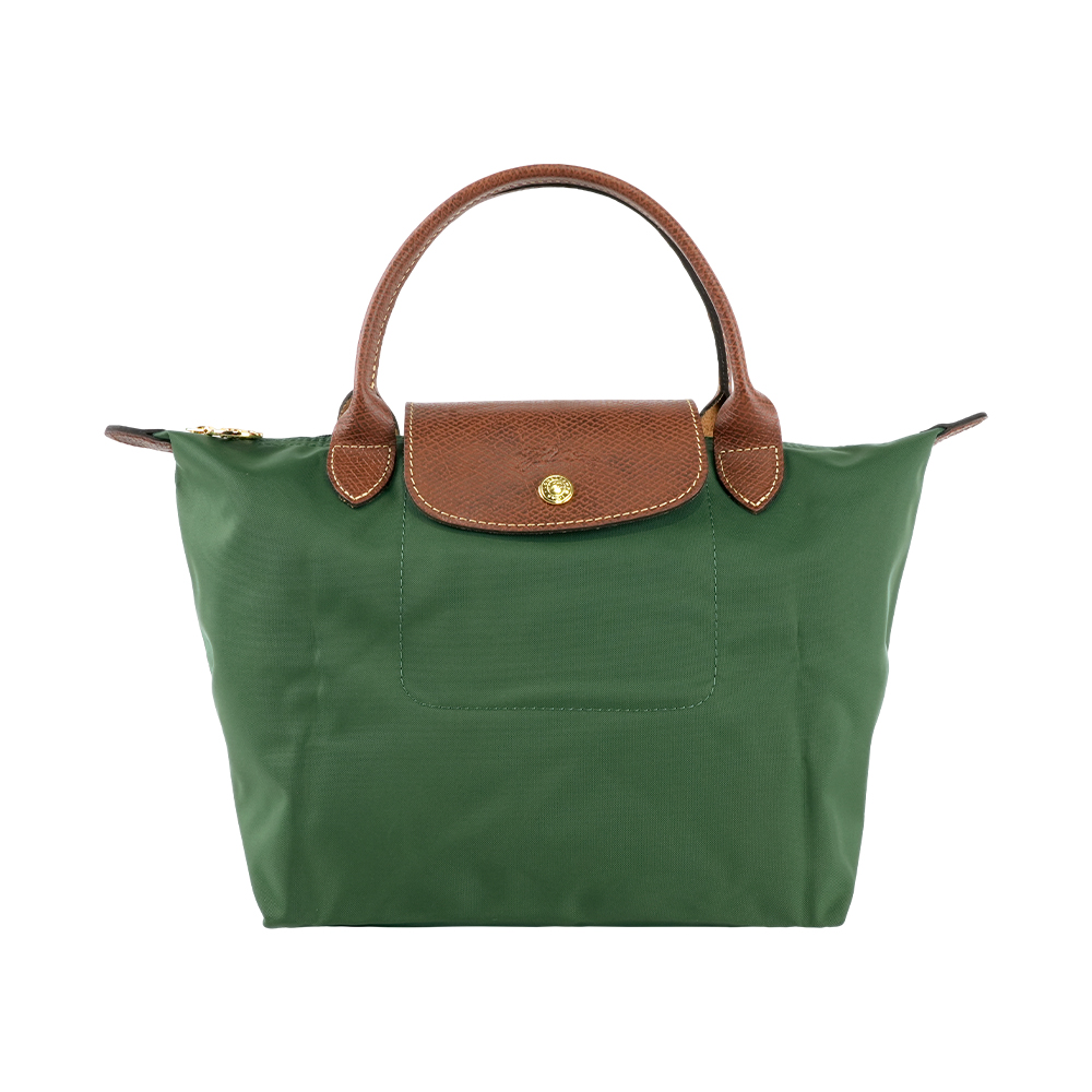 LONGCHAMP S號短把LE PLIAGE摺疊水餃包(英式綠色), , large