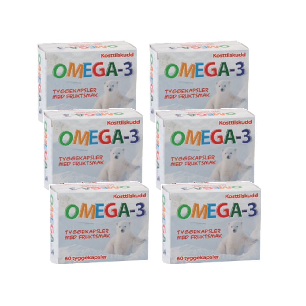 挪威北極熊 DHA 兒童魚油六盒加贈小熊自律生活學習板, , large