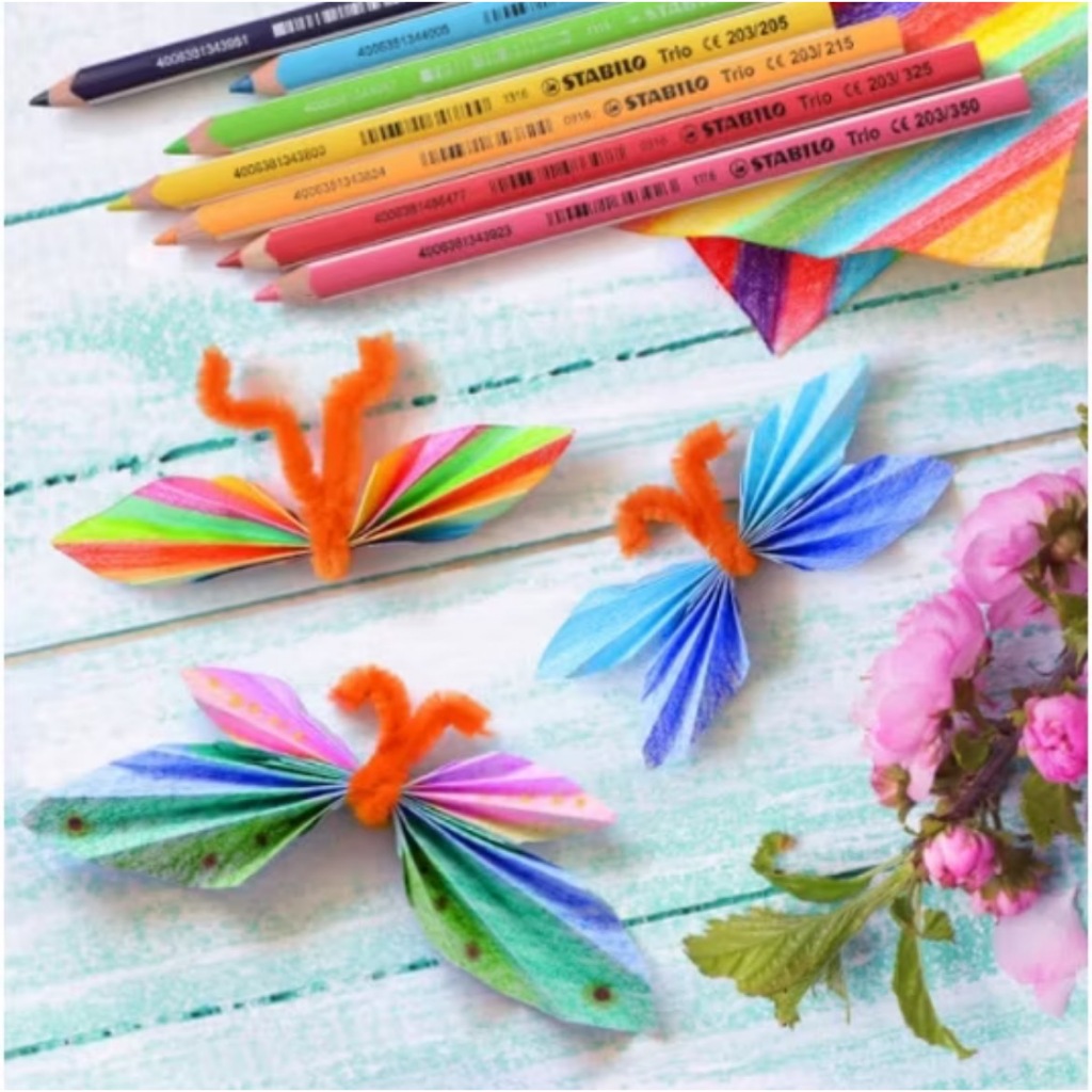 【德國天鵝STABILO】Trio thick 繽紛樂三角筆身油性色鉛筆 18色(92支入) ST203/92-1, , large