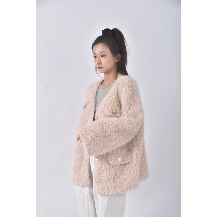 (M) 【安于晴Charlene私服】1984質感金扣粉色外套二手衣, , large