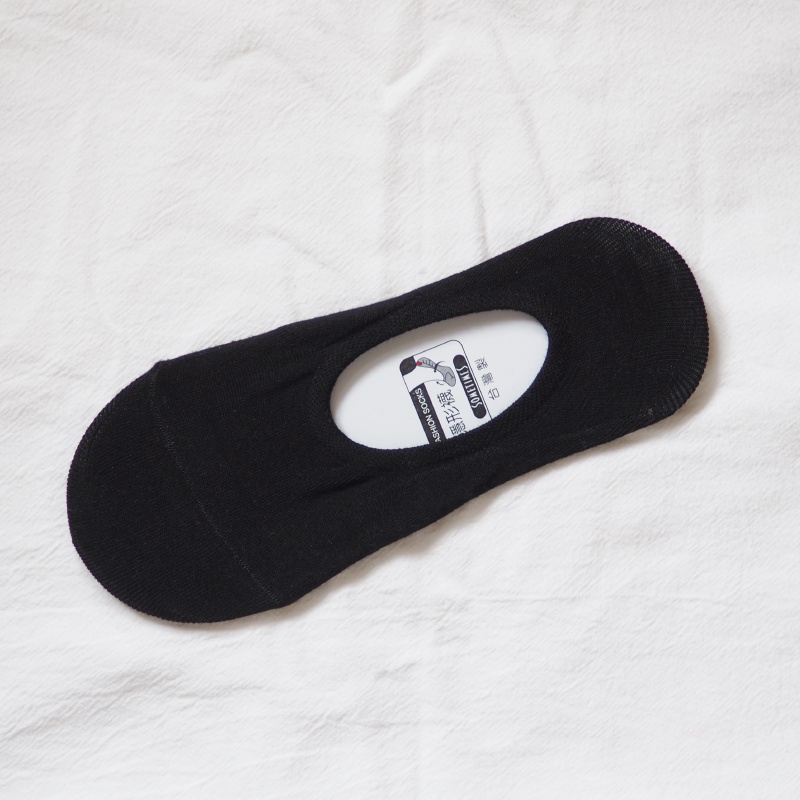 [Kaimei Cotton] Set of six pairs of MIT made in Taiwan pure cotton invisible socks, three types of plain colors, , large