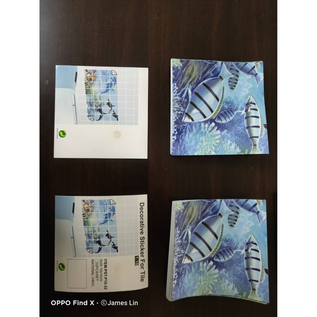 GS MALL 台灣製造 一組32入 磁磚裝飾拼圖貼紙 10X10公分 隨機出貨 磁磚貼紙 裝飾貼紙 磁磚貼 磁磚貼紙, , large