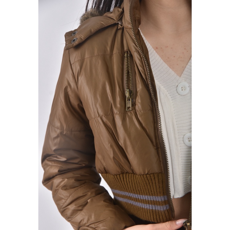 (S) foggia棉質連帽綠色外套二手衣, , large