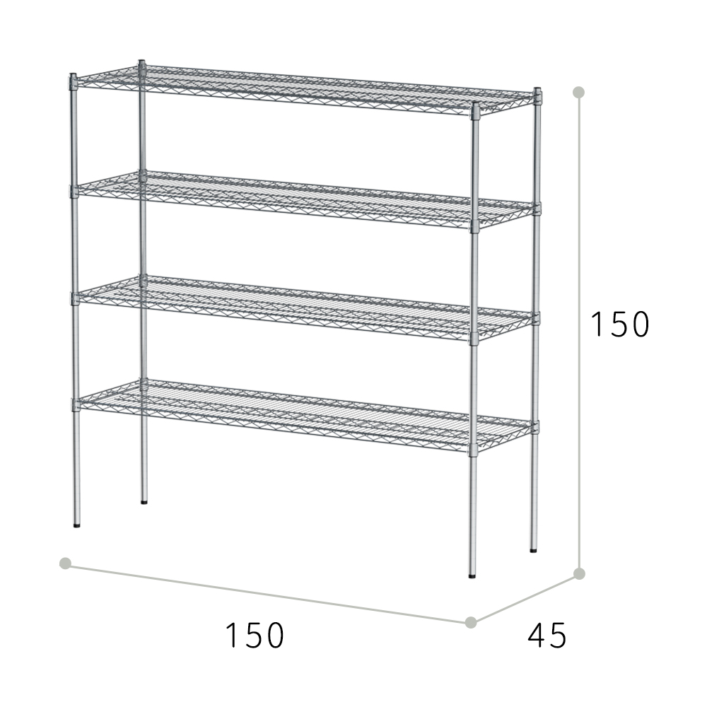 【Y HOUSE】150x45x150 cm heavy-duty four-layer iron rack heavy-duty rack heavy-duty iron rack, , large