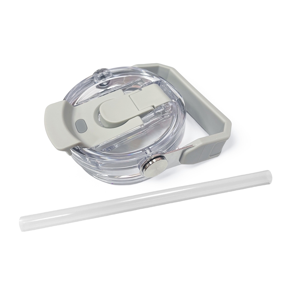 [e shoe store] (Accessories) Banjiajia ceramic double drink cup with lid with straw, gray lid, , large