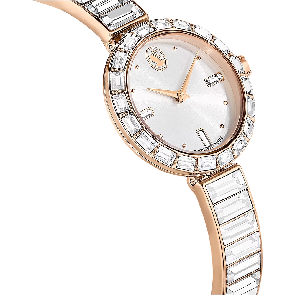 SWAROVSKI 施華洛世奇 Matrix Bangle 方形切割水晶手鐲式手錶 女錶-25mm(5677484), , large