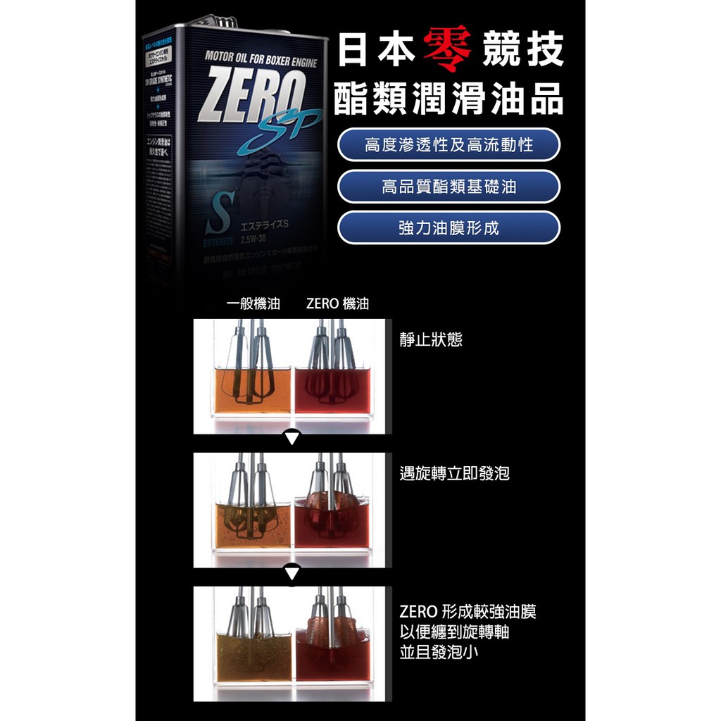 ZERO 零 長效性能版潤滑油保養組5W-30, , large