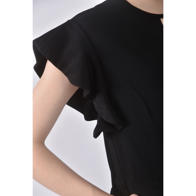 (XL) shein素面黑色連身裝二手衣, , large