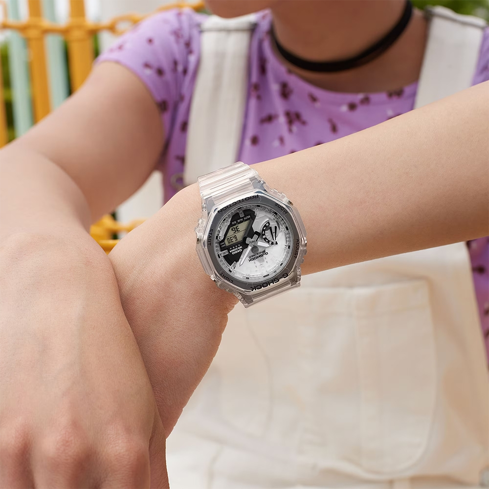 CASIO 卡西歐 G-SHOCK 40周年透明限量版透視機芯手錶 GMA-S2140RX-7A, , large