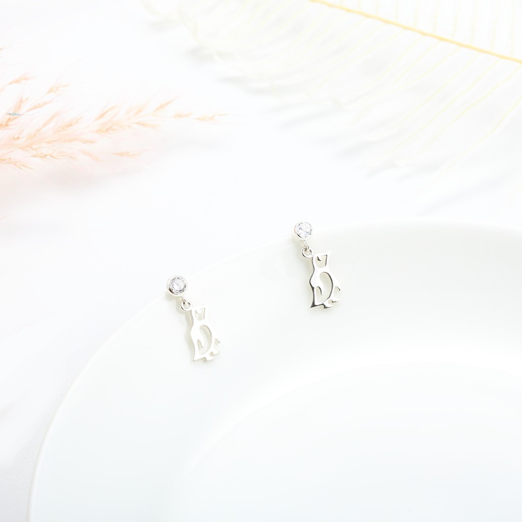【Angel & Me】Lucky Baby Penguin s925 sterling silver earrings gift, , large